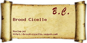 Brood Cicelle névjegykártya